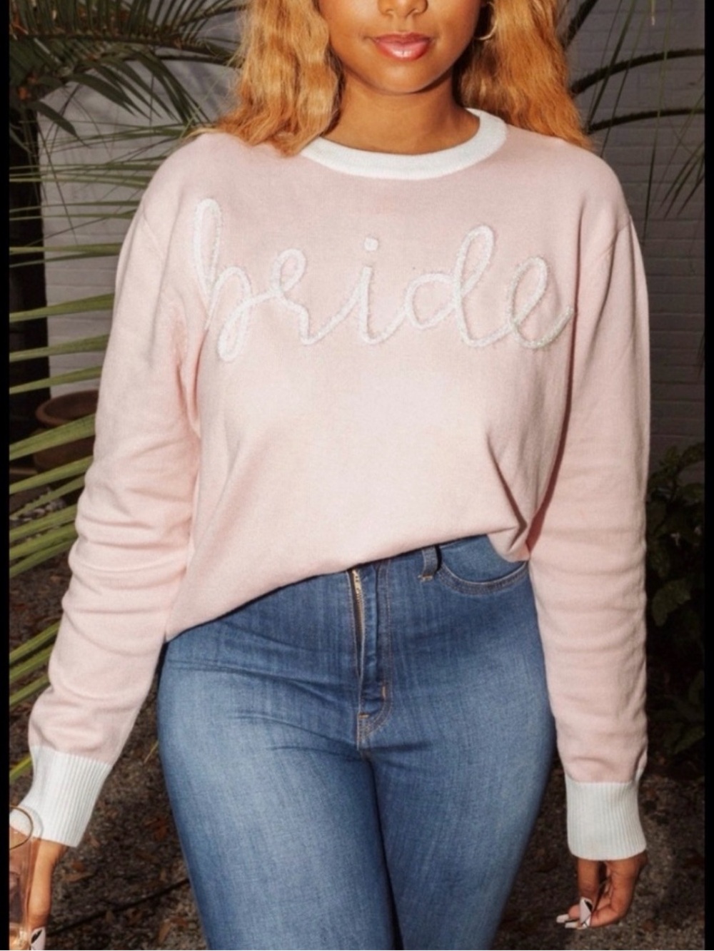 (XL) Queen of Sparkles "Bride" Crewneck Sweater